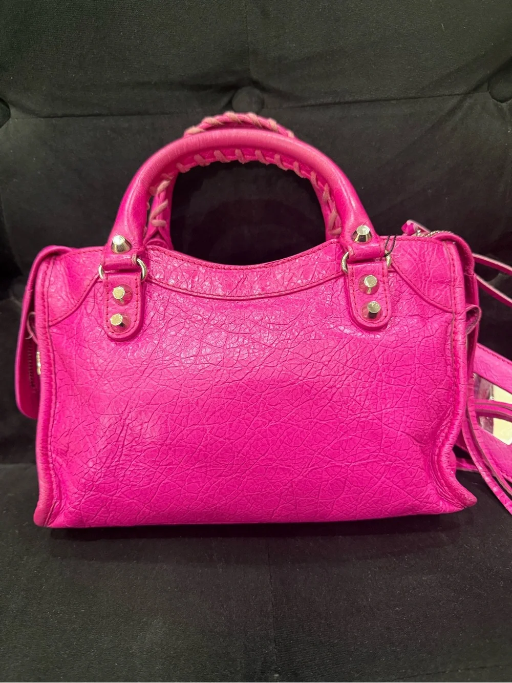 Balenciaga Fuchsia City mini Satchel - Picture 2 of 6